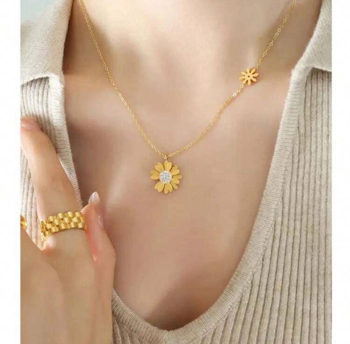 DUO COLLAR + ARETE DE FLOR