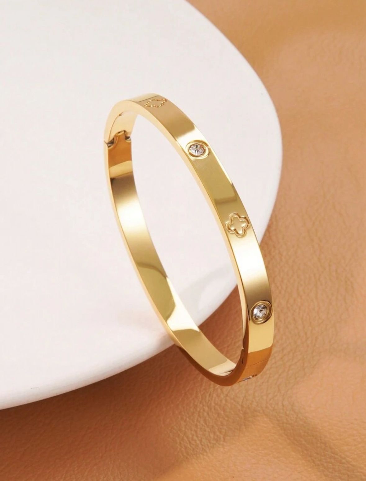 BRAZALETE DORADO + PULSERA DELGADA DORADO