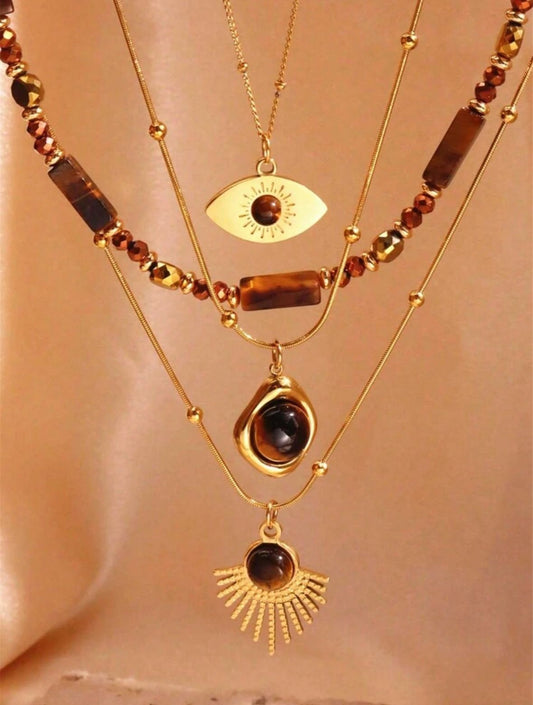 COLLAR OJO TURCO CON PIEDRA